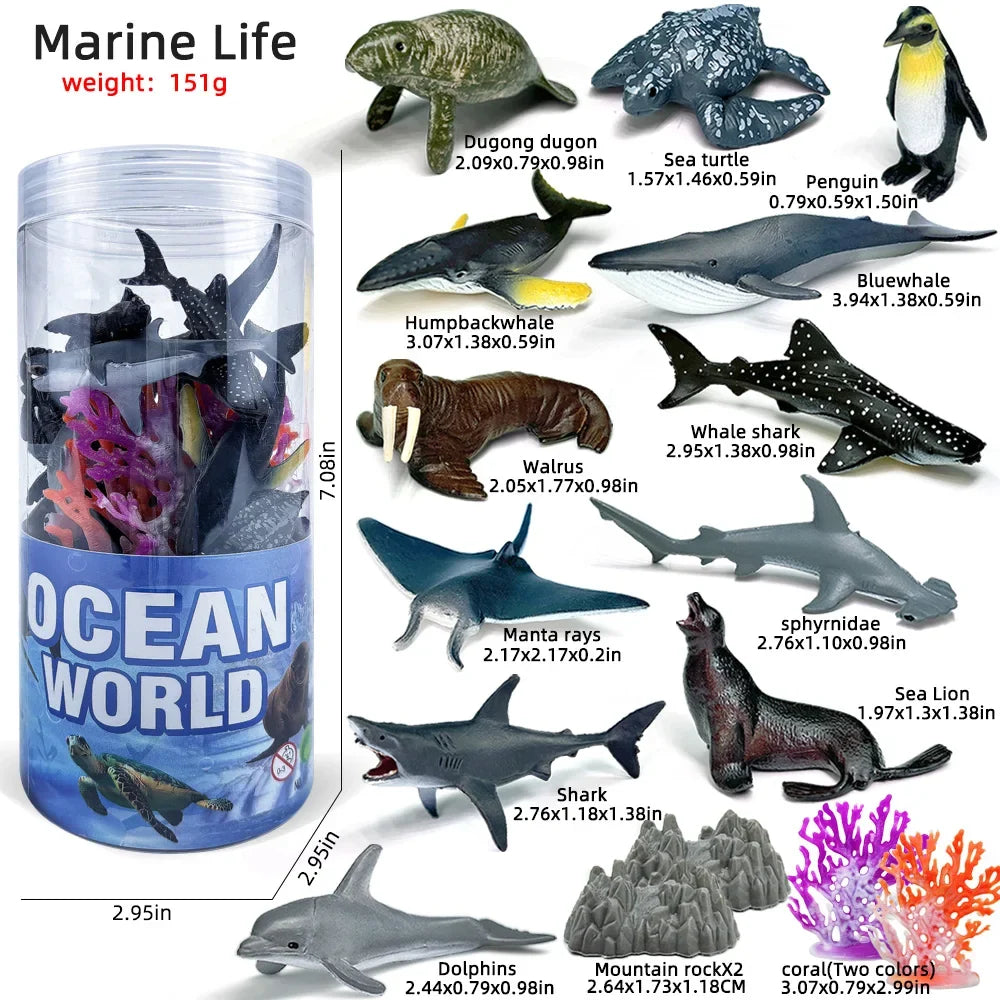 Miniature Animal Decorative Figurine Model Set, PVC Display Pieces in A, B, C, D, E, F, G or H Set Options - product view 4