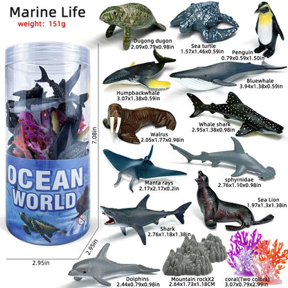 Miniature Animal Decorative Figurine Model Set, PVC Display Pieces in A, B, C, D, E, F, G or H Set Options - product view 4