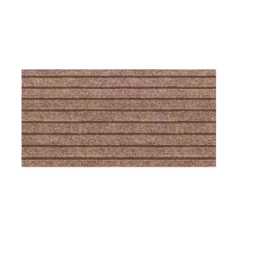 Striped Bedroom Rug Pad, PVC Non-Slip Backing, 100% Polyester, Brown, Red or Blue, 40x100 to 60x120cm - product view 1