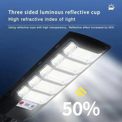 Solar Motion Lights, 2-Pack, 540 LED, 220° Wide-Angle Lighting, Remote Control and Dimmable Outdoor Wall-Mount Design - product view 3