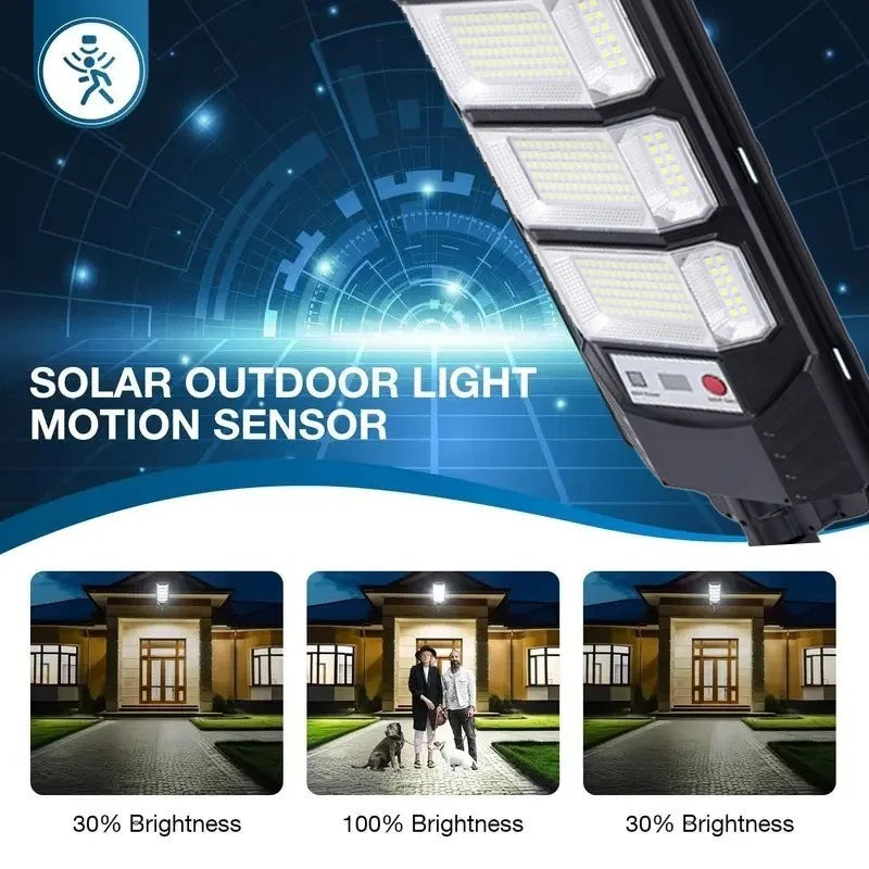 Solar Motion Lights, 2-Pack, 540 LED, 220° Wide-Angle Lighting, Remote Control and Dimmable Outdoor Wall-Mount Design - product view 4