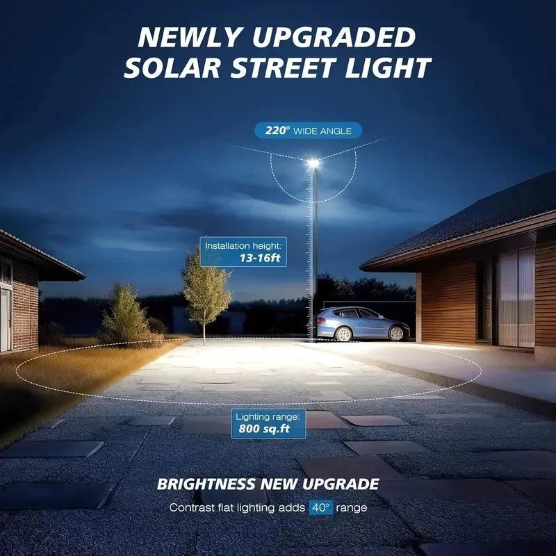 Solar Motion Lights, 2-Pack, 540 LED, 220° Wide-Angle Lighting, Remote Control and Dimmable Outdoor Wall-Mount Design - product view 6
