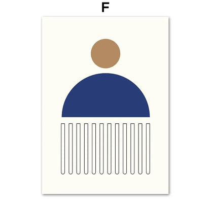 Abstract Woman Canvas Wall Art Print, Horizontal Rectangle, Unframed Geometric Artwork in Six Sizes for Gallery Walls and Living Rooms - product view 2