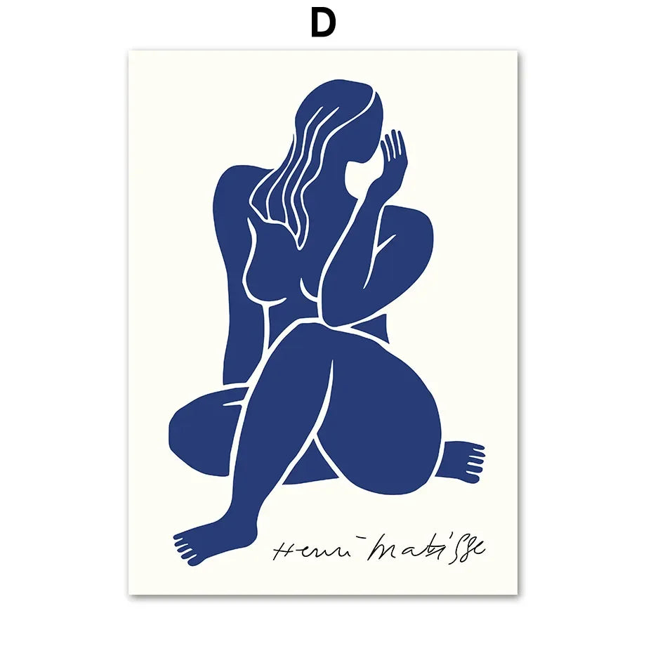 Abstract Woman Canvas Wall Art Print, Horizontal Rectangle, Unframed Geometric Artwork in Six Sizes for Gallery Walls and Living Rooms - product view 6