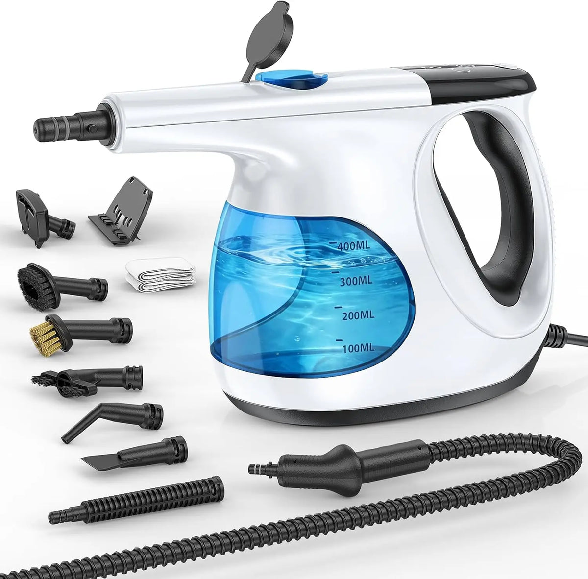 Handheld Steam Cleaner, 3-Second Heat, 3-Level Steam Control, 230°F Jet, Safety Lock, Attachments for Floors and Stovetops - product view 1