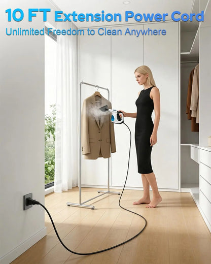 Handheld Steam Cleaner, 3-Second Heat, 3-Level Steam Control, 230°F Jet, Safety Lock, Attachments for Floors and Stovetops - product view 5