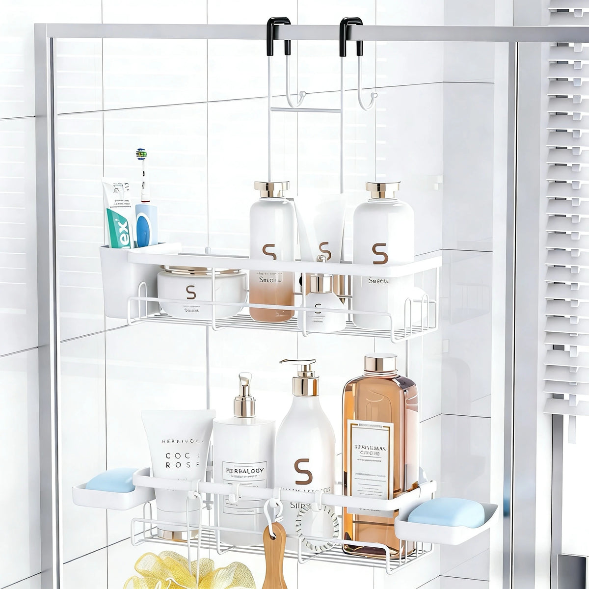 adhesive shower caddy - product view 2