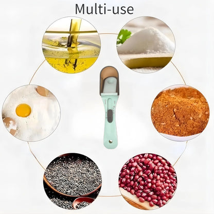 Adjustable Measuring Spoon, Digital-Scale Style Kitchen Tool with Milliliter and Teaspoon Marks, Magnetic Base for Baking and Pet Food - product view 6