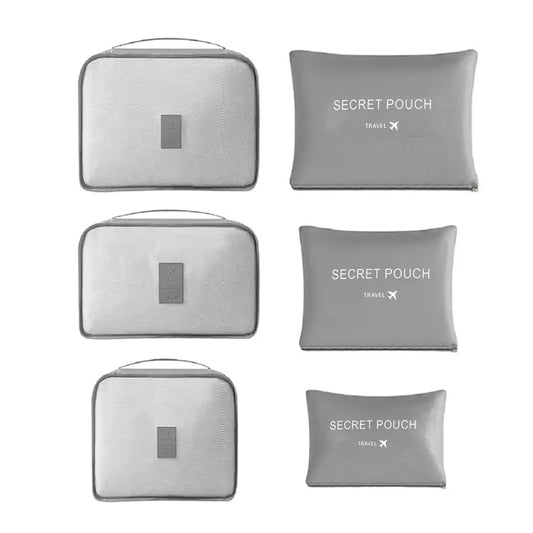 6-Piece Luggage Organizer Set, Polyester Packing Bags with Ventilated Storage for Clothes, Shoes, Toiletries and Travel Gear - product view 1