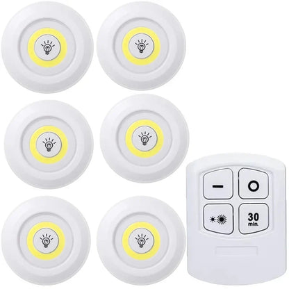 Wireless Touch Control Night Light, Round ABS LED Cabinet Lamp with AAA Battery Power and Remote Options - product view 6