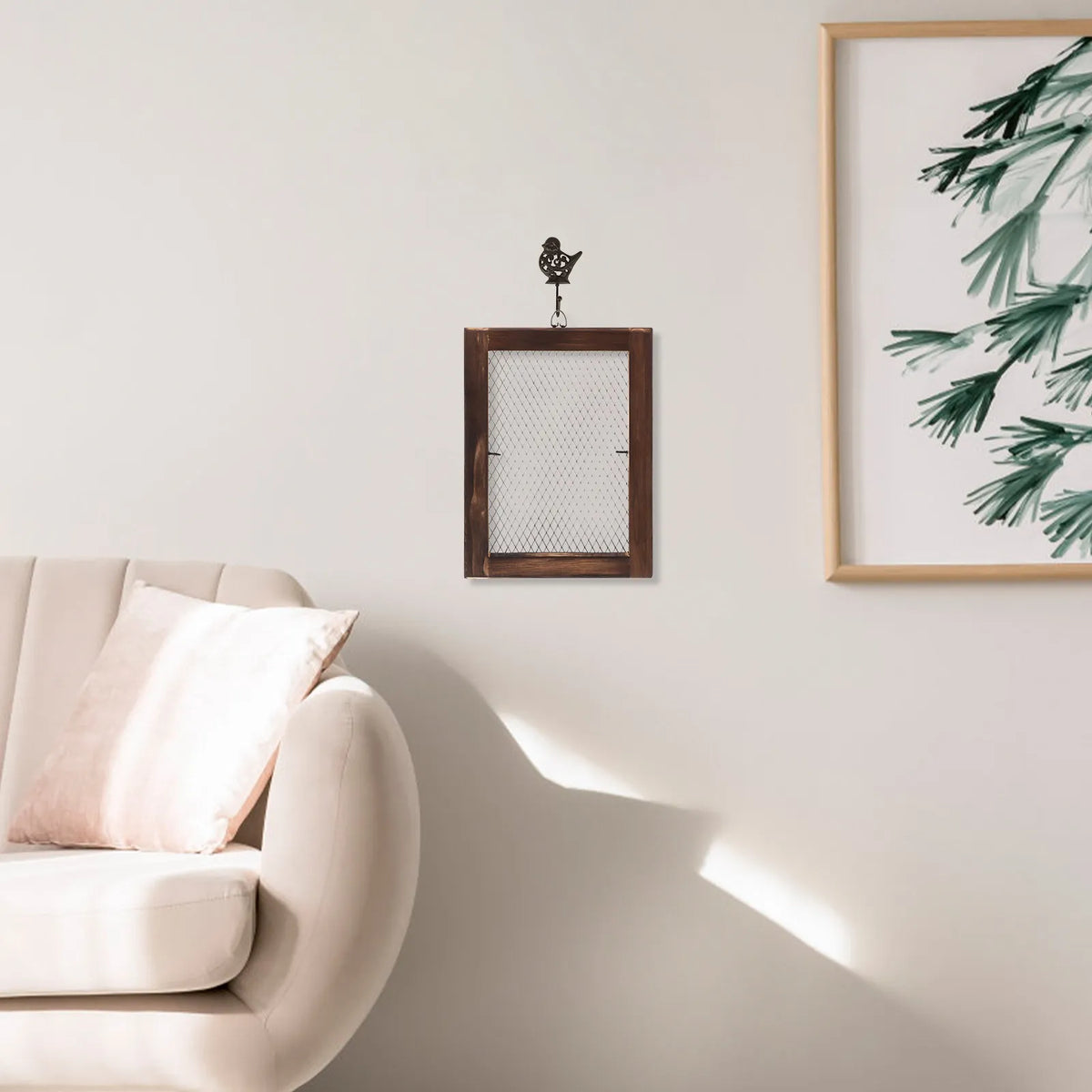 Plastic Wall-Mounted Air Plant Planter Frame, Space-Saving Vertical Display for Ferns, Succulents and Indoor Decor - product view 3