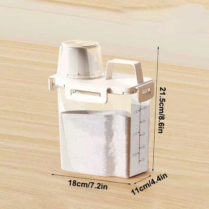 Rice Storage Container, Sealed 1.5L or 2.0L Food Storage Box, Measured Plastic Grain and Flour Keeper with Lid - product view 1