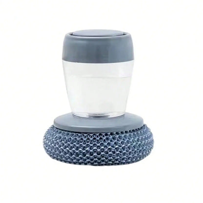 Self-Filling Soap Dispensing Dish Brush, Round Wire Scrubber with Replaceable Heads for Dishes, Pans, Sinks and Tiles - product view 3