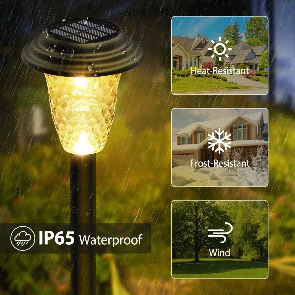 Solar RGB Pathway Lights, LED Landscape Lighting, Self-Contained 10-Pack for Modern Garden Walkways and Yards - product view 5