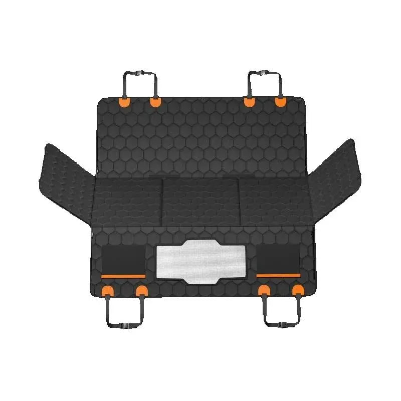 Dog Car Bed Back Seat Extender, Waterproof Nylon Cover with Mesh Window, Safety Belt and Storage Pocket for Comfortable Travel - product view 3