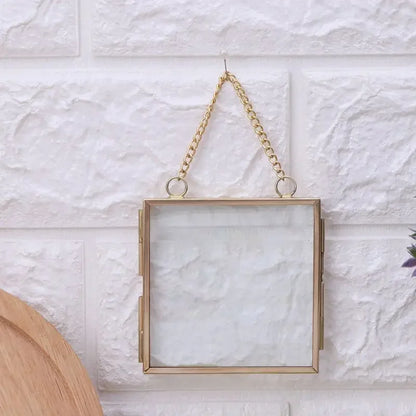 Glass Botanical Display Frame, Transparent Wall-Mounted Picture Holder, 60x60mm Square Frame for Photos and Collages - product view 1