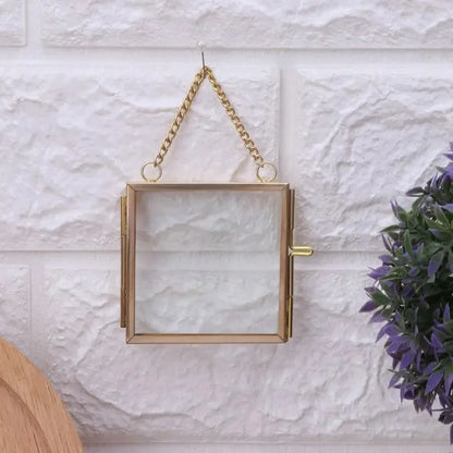 Glass Botanical Display Frame, Transparent Wall-Mounted Picture Holder, 60x60mm Square Frame for Photos and Collages - product view 4