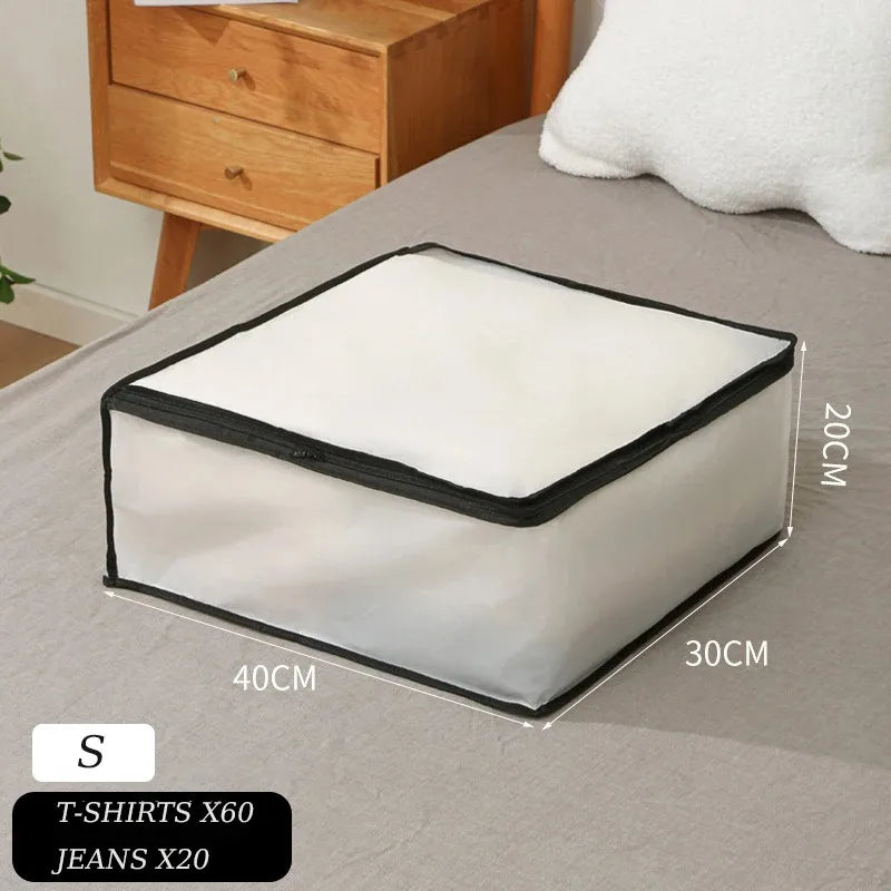 Quilt Storage Bag, Foldable PE Waterproof Dustproof Organizer, Multiple-Use Clothes and Bedding Storage in 1 or 2 Pieces - product view 1