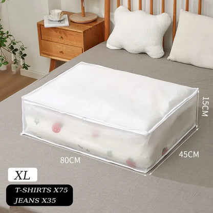 Quilt Storage Bag, Foldable PE Waterproof Dustproof Organizer, Multiple-Use Clothes and Bedding Storage in 1 or 2 Pieces - product view 6