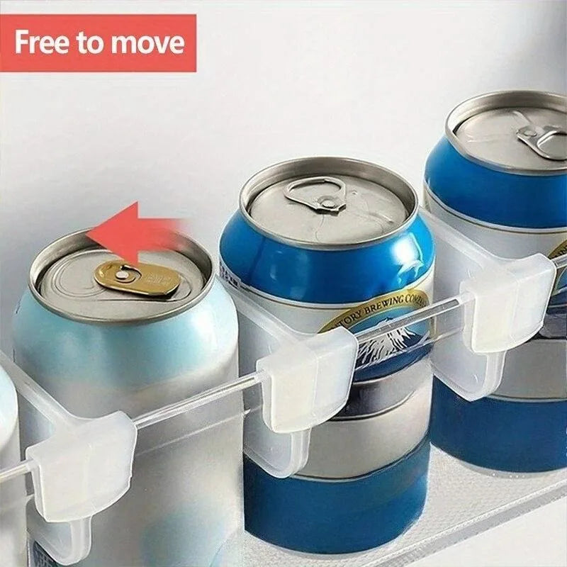 20-Piece Refrigerator Can Organizer Set, Retractable Plastic Partition Boards for Bottle and Shelf Storage - product view 2
