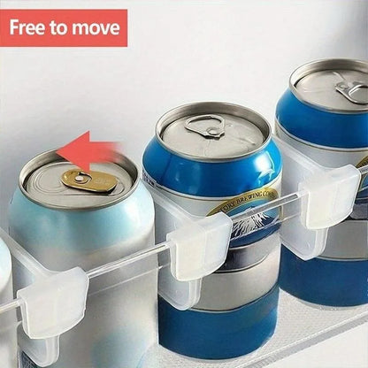 20-Piece Refrigerator Can Organizer Set, Retractable Plastic Partition Boards for Bottle and Shelf Storage - product view 2