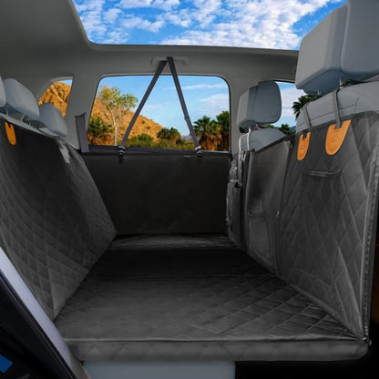 Waterproof Dog Car Hammock, Backseat Extender with Mesh Window, Side Flaps, Storage Pocket and Foldable 100kg Support - product view 1