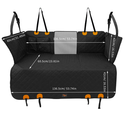 Waterproof Dog Car Hammock, Backseat Extender with Mesh Window, Side Flaps, Storage Pocket and Foldable 100kg Support - product view 6