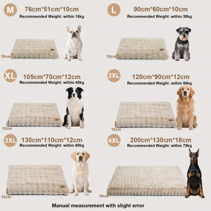 Ultra-Plush Pet Bed Mat, Waterproof Inner Layer, Removable Washable Cover, Anti-Slip Base, 6 Sizes for Dogs and Cats - product view 1