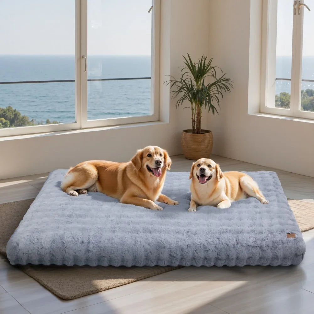 Ultra-Plush Pet Bed Mat, Waterproof Inner Layer, Removable Washable Cover, Anti-Slip Base, 6 Sizes for Dogs and Cats - product view 5