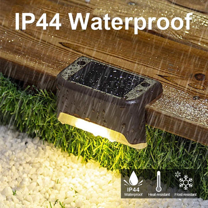 Solar Outdoor Landscape Lights, Waterproof ABS LED Fence and Step Lighting, Push Button, Dimmable, 18 or 36 Light Sets - product view 5