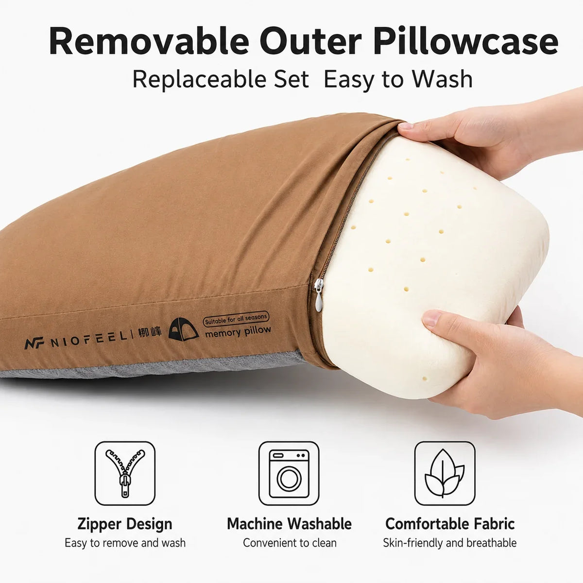 Slow-Rebound Memory Foam Travel Pillow, Portable U-Shaped Cervical Neck Support for Camping and Outdoor Trips - product view 6