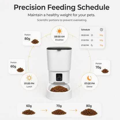 4L Automatic Pet Feeder with Plastic Bowl, USB Type-C Option for Cats and Small Dogs, Home Feeding Station - product view 3