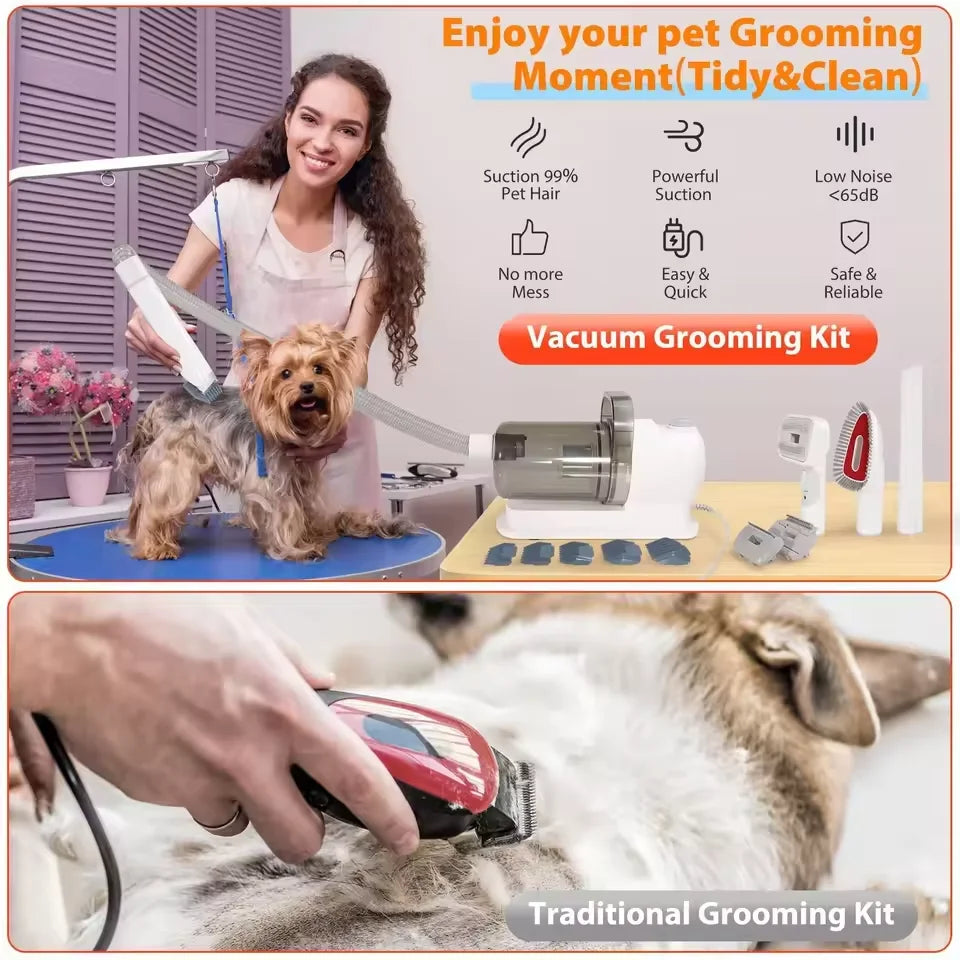 pet grooming vacuum kit - product view 3