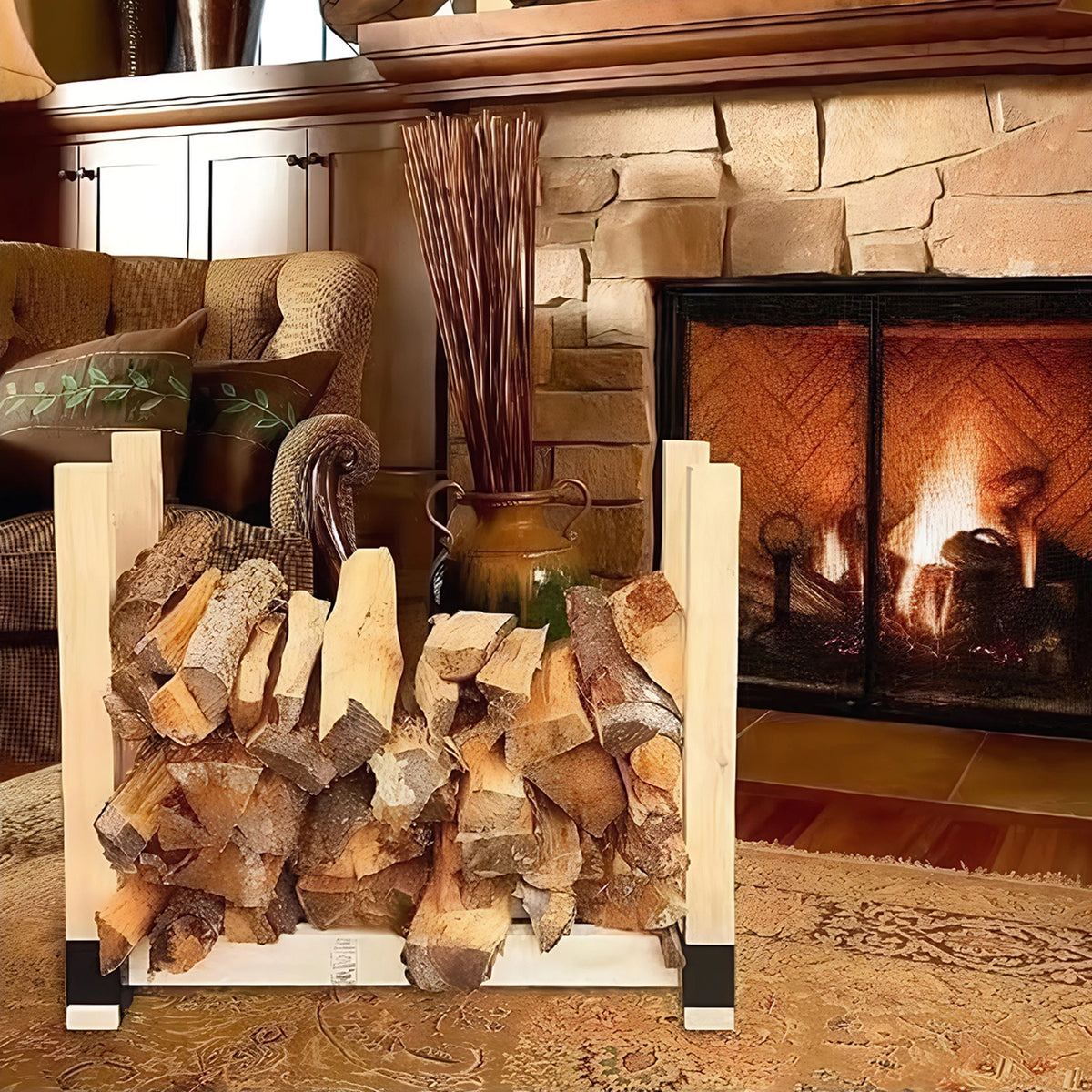 outdoor firewood rack - product view 4