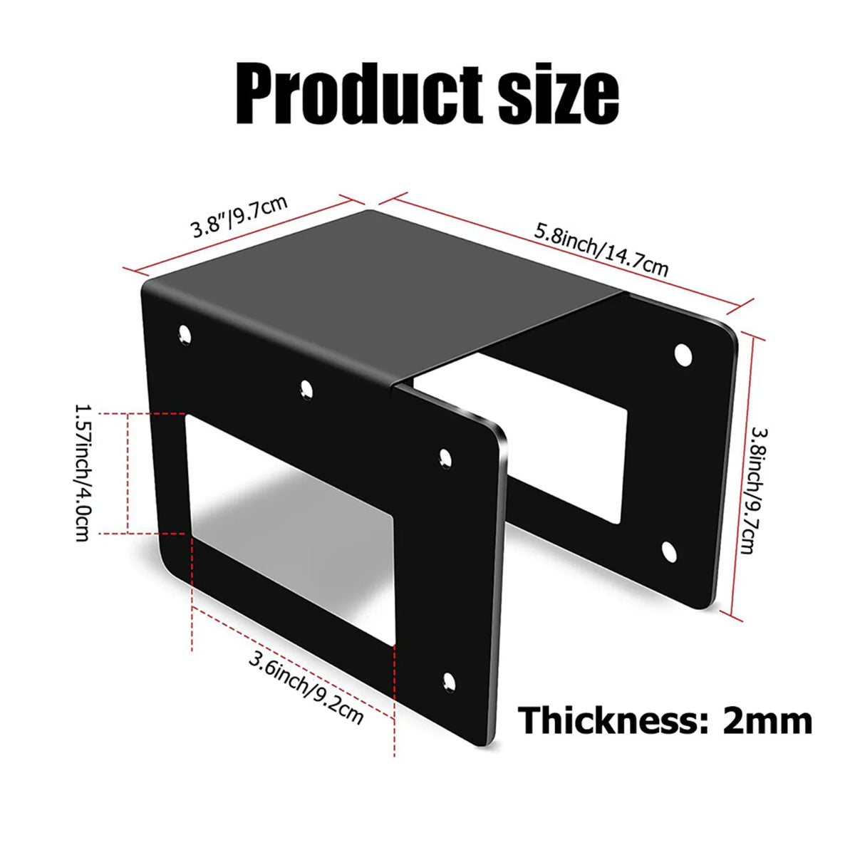 Outdoor Firewood Rack Brackets, 4-Pack Adjustable Metal Log Holders with Powder-Coated Finish for Patio, Deck and Fireplace - product view 5
