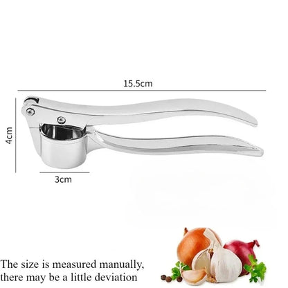 Stainless Steel Garlic Press with Peeler and Cleaning Brush, Garlic Mincer and Ginger Tool for Everyday Kitchen Prep - product view 5