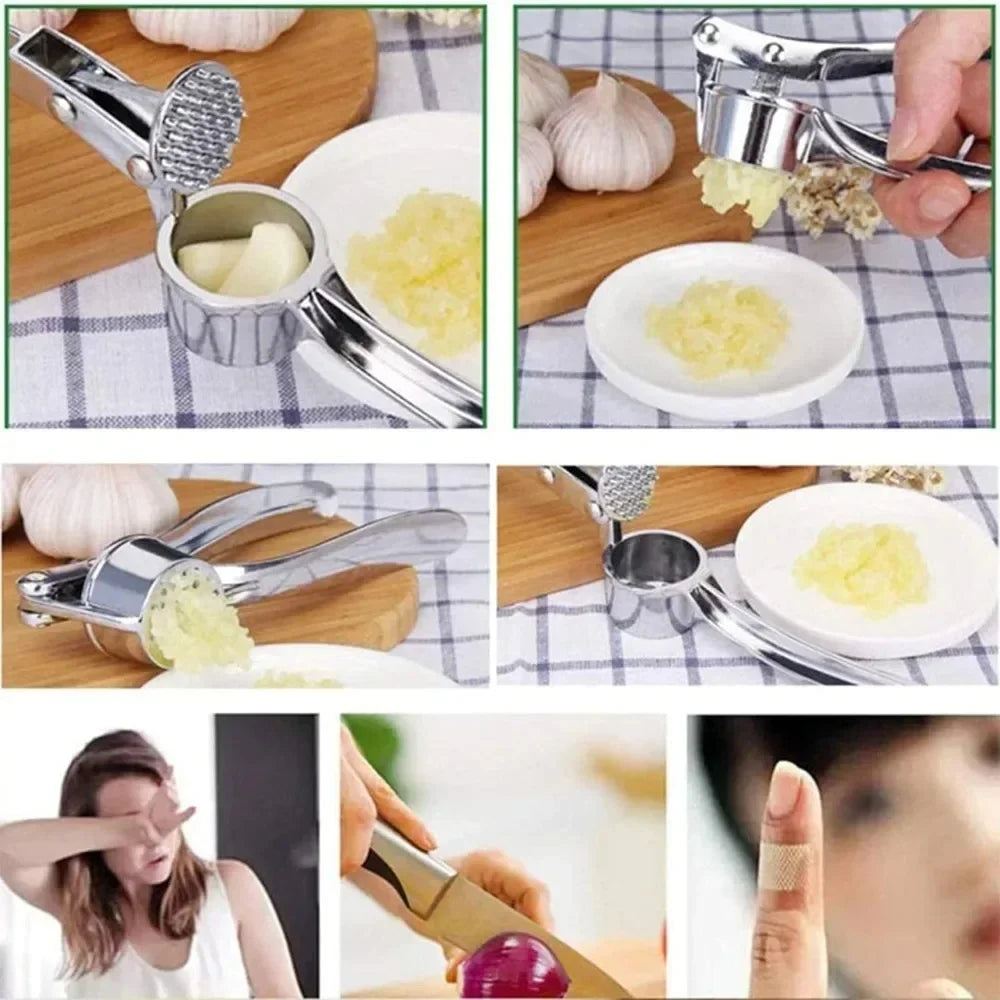 stainless garlic press - product view 6