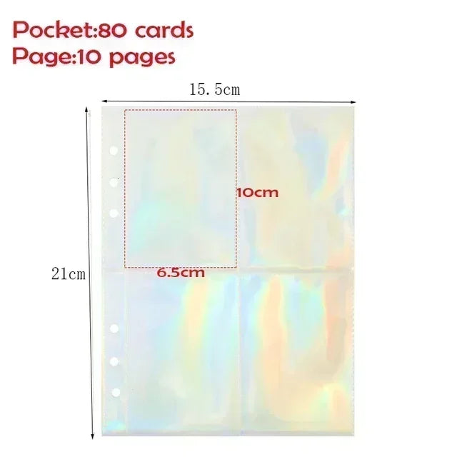 Loose-Leaf Photo Album Binder, 19 x 24.8 x 3 cm Shell, Transparent Double-Sided Pages for Photos, Postcards and Collectibles - product view 1