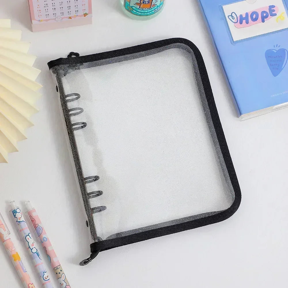 Loose-Leaf Photo Album Binder, 19 x 24.8 x 3 cm Shell, Transparent Double-Sided Pages for Photos, Postcards and Collectibles - product view 6