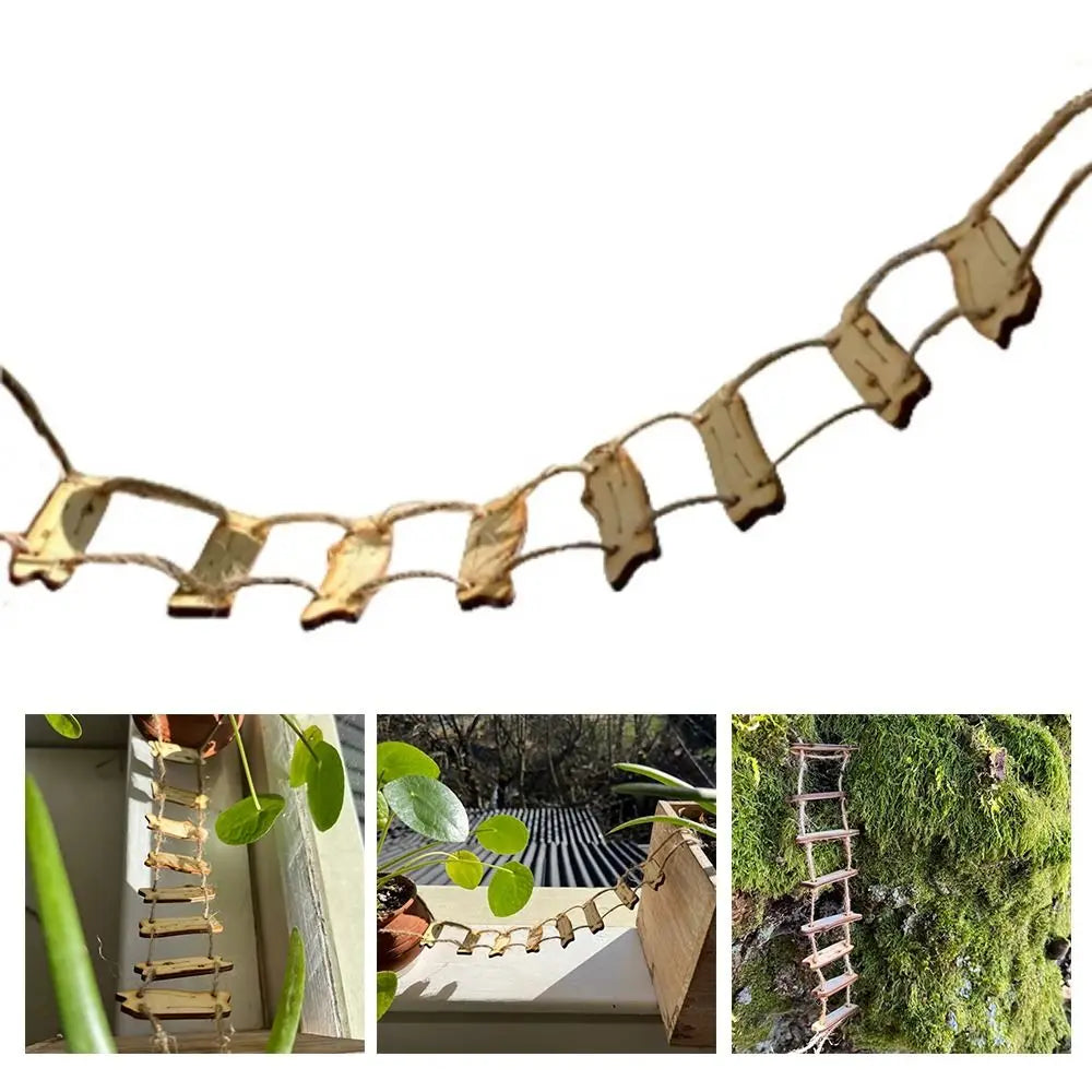Fairy Bridge Decorative Ladder, 30 cm Polished Resin Miniature Accent for Fairy Gardens, Displays and Creative Décor - product view 6