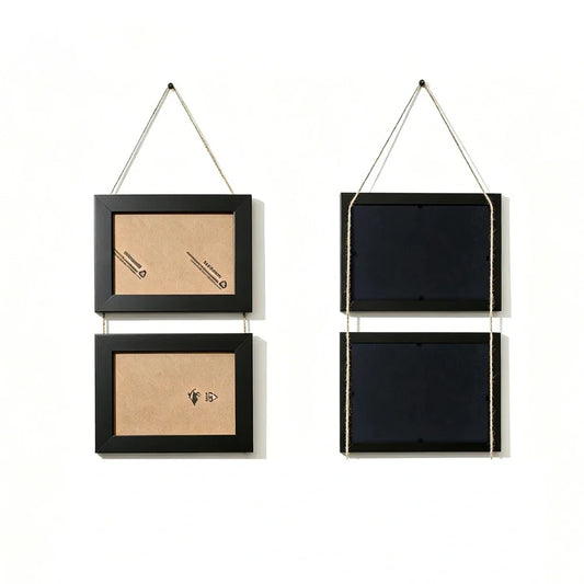 Hanging Picture Frame, 2-Tier or 3-Tier Vertical Collage Display, Acrylic and MDF Frame for 4x6 or 5x7 Photos - product view 1
