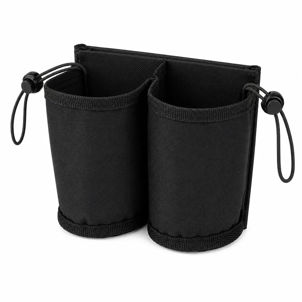 Foldable Luggage Cup Holder, Dual Cup Slots, Back Pocket and Drawstring Fasteners for Suitcase Handle Travel - product view 1