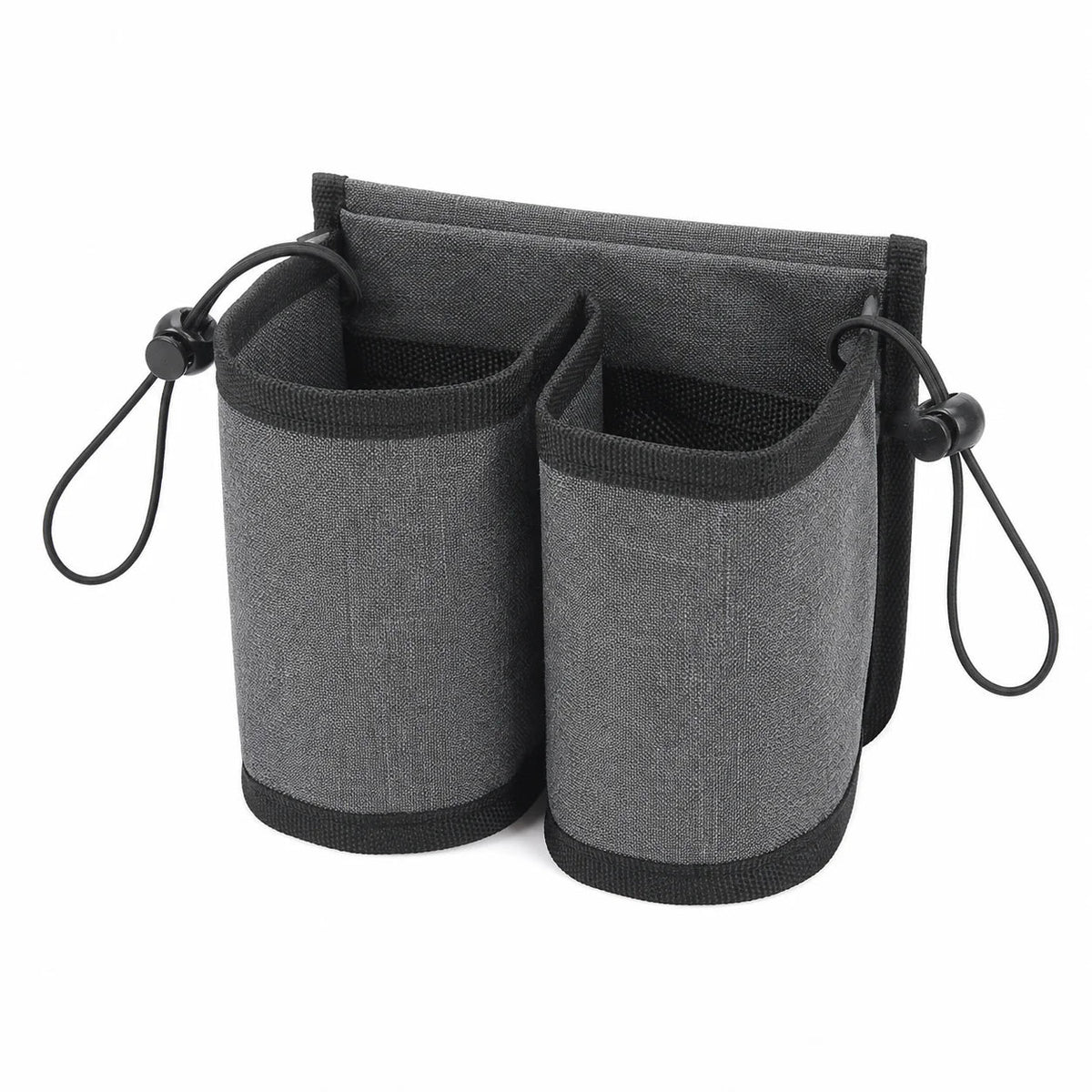 Foldable Luggage Cup Holder, Dual Cup Slots, Back Pocket and Drawstring Fasteners for Suitcase Handle Travel - product view 2