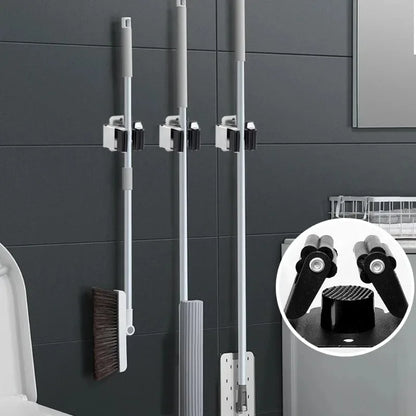 Broom Wall Holder, Stainless Steel Mop Hanger Clips, Multipurpose Wall-Mounted Organizer in 1, 2, 4, 6 or 10 Pieces - product view 5