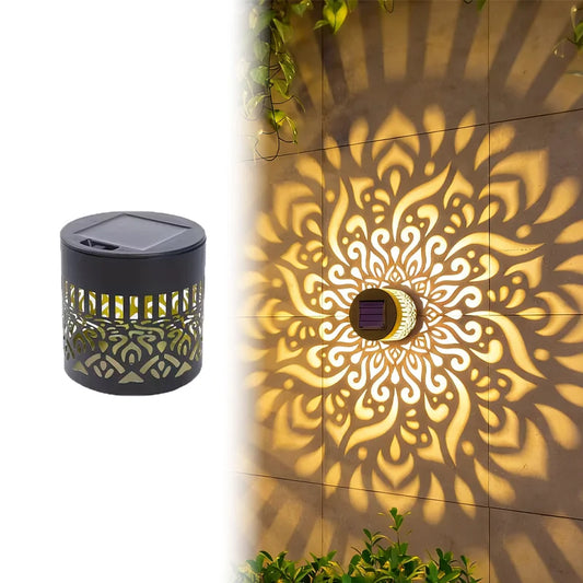 Solar Mandala Sunflower Projector Wall Light, 12 V ABS Outdoor Garden Lamp with Included Bulb for Porch, Patio and Courtyard - product view 1