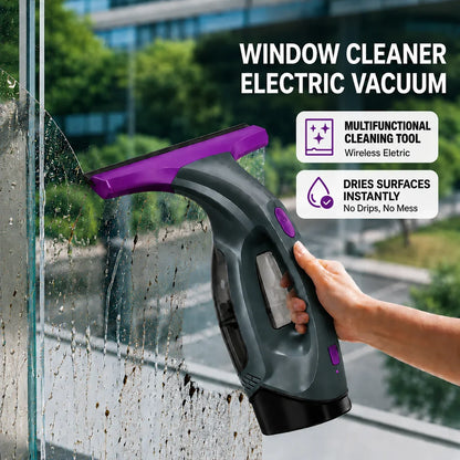 Cordless Window Squeegee Vacuum, Silicone Blade, Wireless USB-Charge Glass Cleaner for Windows and Smooth Surfaces - product view 2
