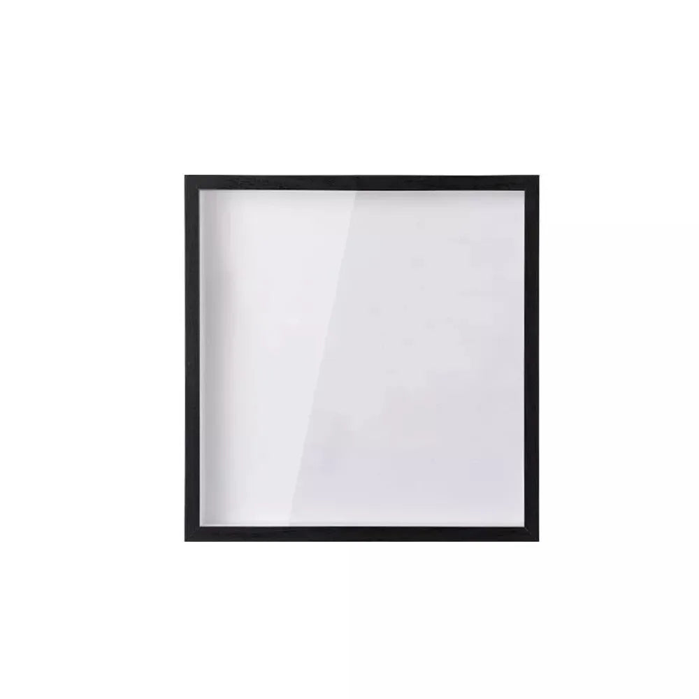 Travel Shadow Box Frame, Transparent Top-Loading Ticket Display, Square Wall-Mounted Memory Box in 3 Sizes - product view 1