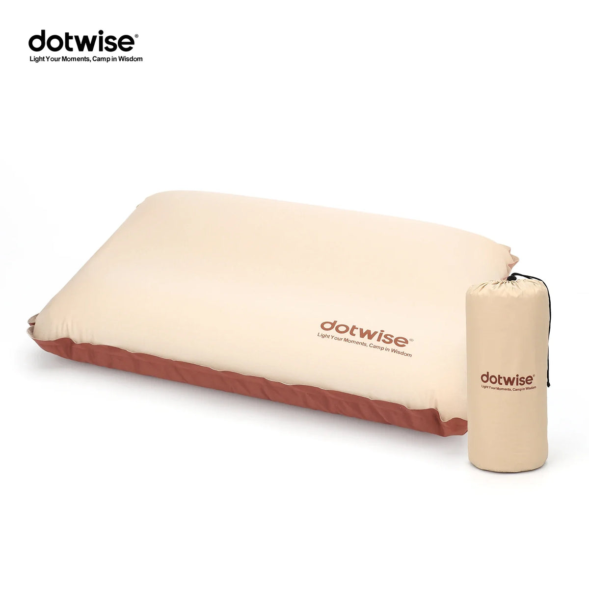 Automatic Inflatable Travel Pillow, Portable 3D Sponge Design with Storage Bag for Camping, Travel and Office Naps - product view 3
