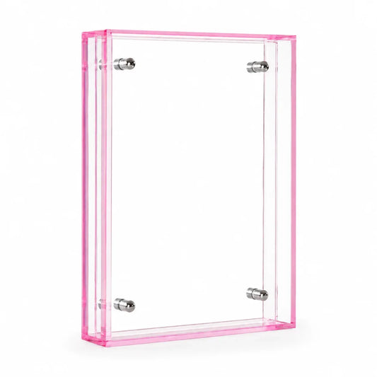Acrylic Floating Frame, Clear Display Panels, Screw-Fixing Design for Wall Hanging or Tabletop Photo and Art Display - product view 1