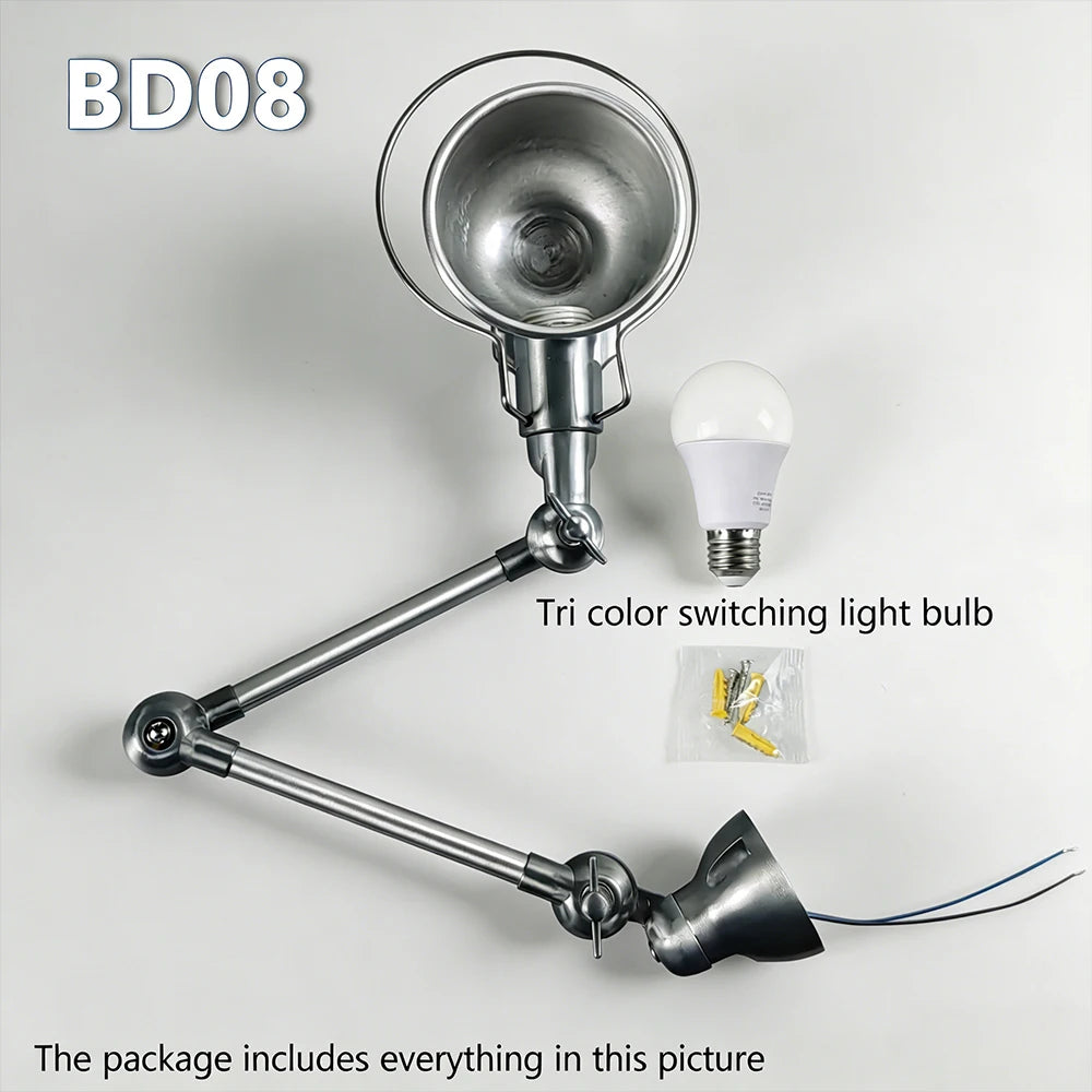 plug in swing arm sconce - product view 1